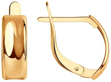 Серьги Diamant 51-120-01036-1 вес 1.71 г золото, без вставок купить,167252