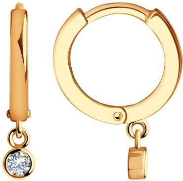 Серьги SOKOLOV 029462 вес 2.73 г золото, фианит купить,268000