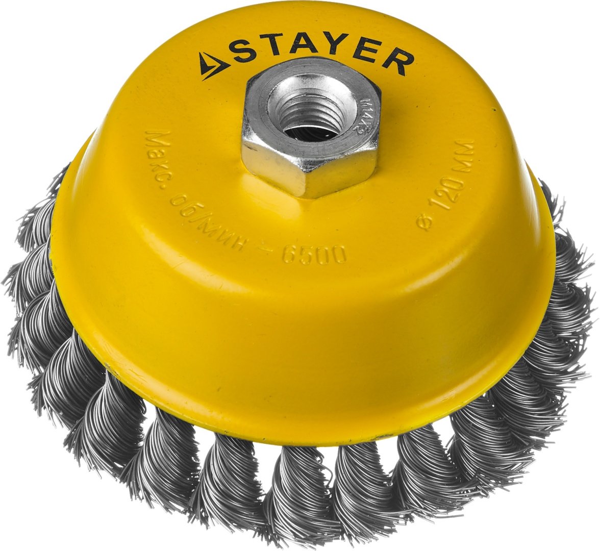 STAYER чашечная щетка 35128-120 120x14 мм 1 шт