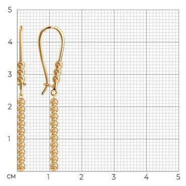 Серьги Diamant 51-121-01160-1 вес 1.85 г золото, без вставок купить,207002
