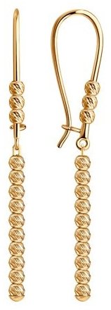 Серьги Diamant 51-121-01160-1 вес 1.85 г золото, без вставок купить,207002
