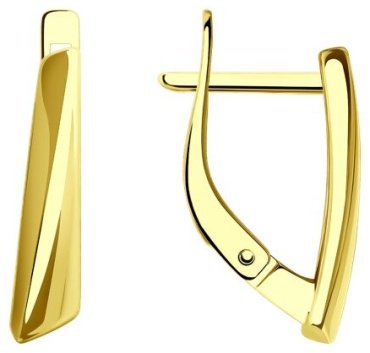 Серьги Diamant 53-120-02188-1 вес 2.19 г золото, без вставок купить,240613