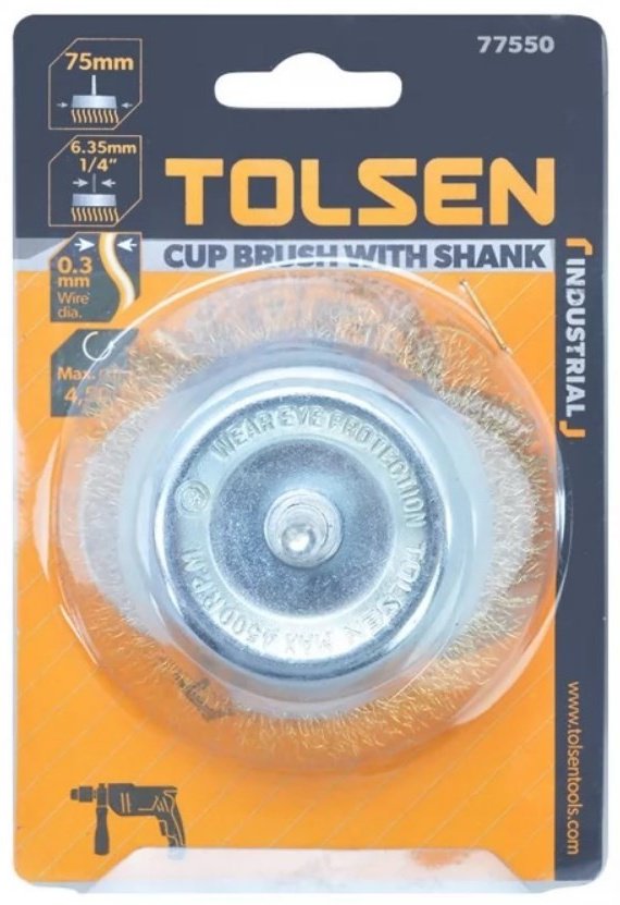 TOLSEN чашечная щетка 77550 75x1.4 мм 1 шт купить,770