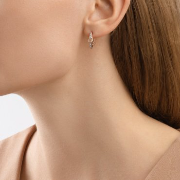 Серьги SOKOLOV 029768 вес 2 г золото, фианит купить,NaN