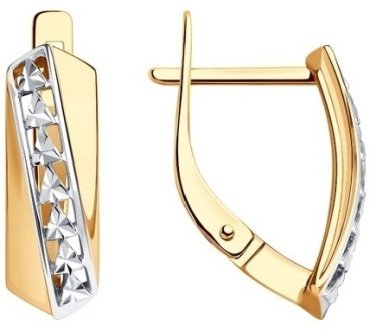 Серьги Diamant 51-120-00955-1 вес 2.41 г золото, без вставок купить,169870