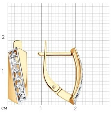 Серьги Diamant 51-120-00955-1 вес 2.41 г золото, без вставок купить,169870