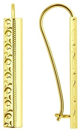 Серьги Diamant 53-120-00245-1 вес 1.92 г золото, без вставок купить,156468