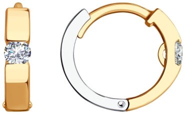 Конго SOKOLOV 029475 вес 2.65 г золото, фианит купить,258699
