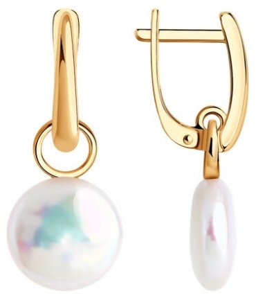 Серьги Diamant 93-321-02679-1 вес 4.26 г серебро, культивированный жемчуг купить,168756