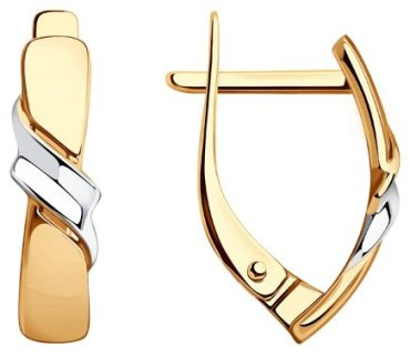 Серьги Diamant 51-120-00851-1 вес 2.05 г золото, без вставок купить,219887