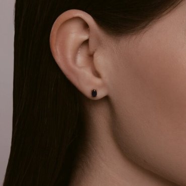 Пусеты Diamant 51-222-02400-1 вес 0.96 г золото, сапфир купить,NaN