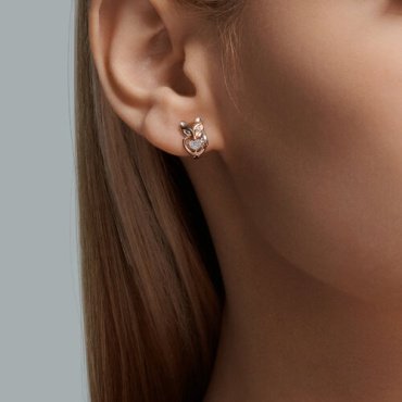 Серьги Diamant 51-120-02218-1 вес 1.63 г золото, фианит купить,153999