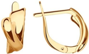 Серьги Diamant 51-120-01049-1 вес 1.9 г золото, без вставок купить,179958