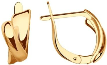 Серьги Diamant 51-120-01049-1 вес 1.9 г золото, без вставок купить,179958