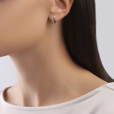 Серьги SOKOLOV 029996 вес 2.07 г золото, фианит купить,NaN