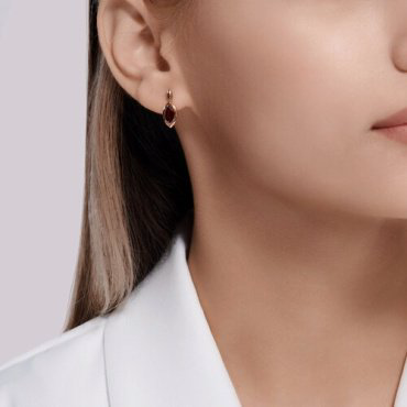 Серьги Diamant 51-320-02110-2 вес 2.6 г золото, гранат купить,218875