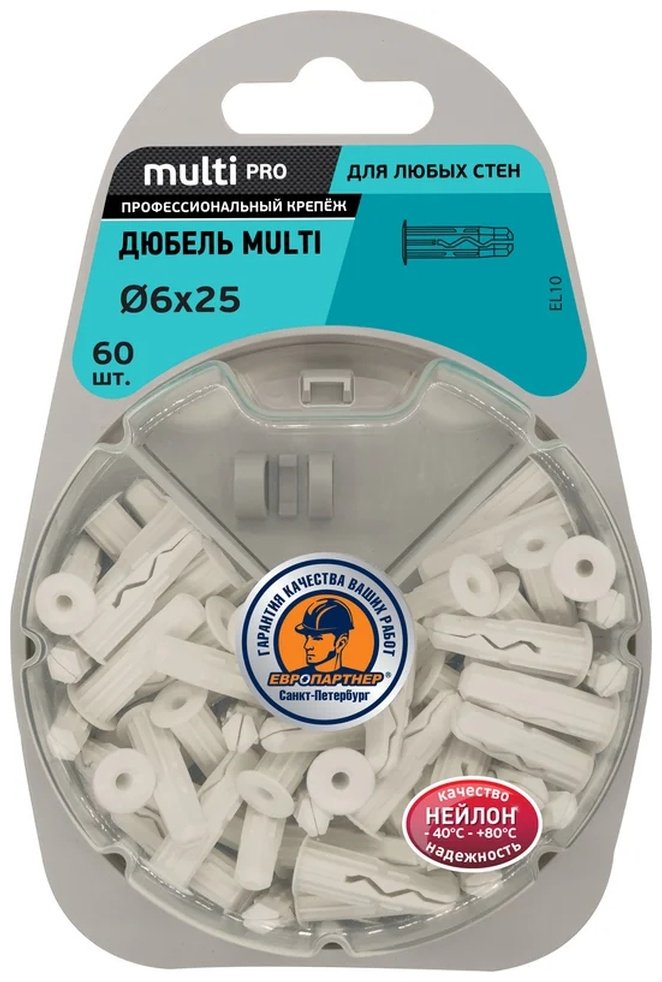 Дюбель MULTI plug 6х25 (60 шт.) LM ЕВРОПАРТНЕР купить,1560