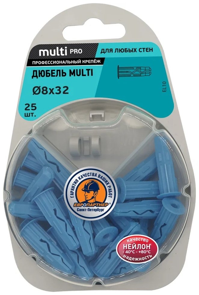 Дюбель MULTI plug 8х32 (25 шт.) LM ЕВРОПАРТНЕР купить,1380