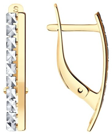 Серьги SOKOLOV 027306 вес 1.66 г золото, фианит купить,157867