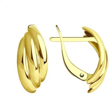 Серьги Diamant 53-120-01310-1 вес 1.93 г золото, без вставок купить,215988