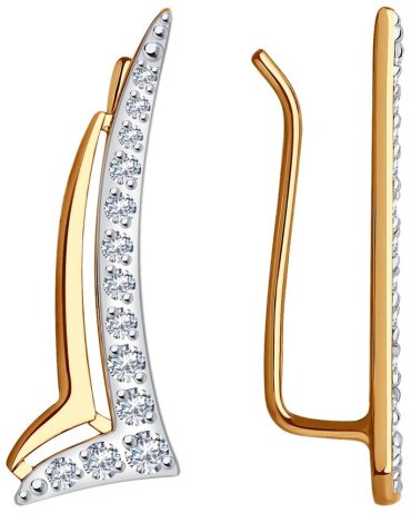 Кафф Diamant 51-120-01635-1 вес 1.6 г золото, фианит купить,133873