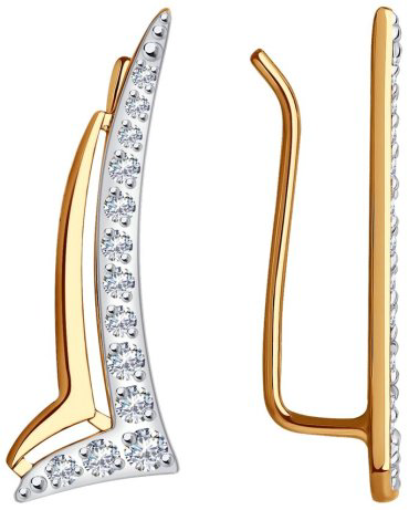 Кафф Diamant 51-120-01635-1 вес 1.6 г золото, фианит купить,133873