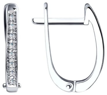 Серьги SOKOLOV 1020972 вес 1.77 г золото, бриллиант купить,249998