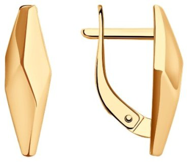 Серьги Diamant 51-120-02275-1 вес 2.4 г золото, без вставок купить,NaN