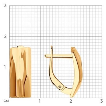 Серьги Diamant 51-120-02278-1 вес 2.98 г золото, без вставок купить,233869