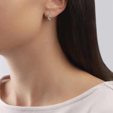 Серьги SOKOLOV 029616 вес 1.85 г золото, фианит купить,206247
