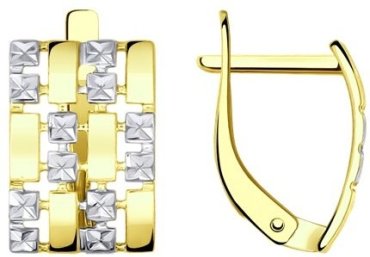 Серьги Diamant 53-120-01515-1 вес 2.4 г золото, без вставок купить,172474