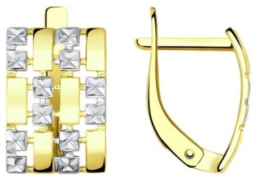 Серьги Diamant 53-120-01515-1 вес 2.4 г золото, без вставок купить,172474