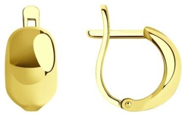 Серьги Diamant 53-120-01516-1 вес 2.19 г золото, фианит купить,182377