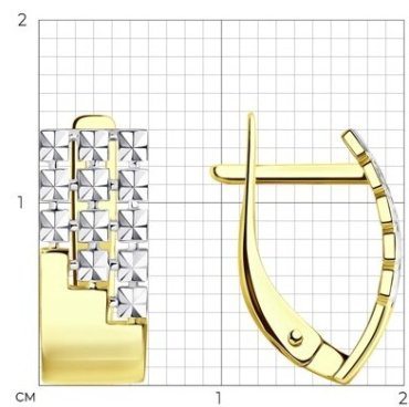 Серьги Diamant 53-120-01510-1 вес 1.805 г золото, фианит купить,166694