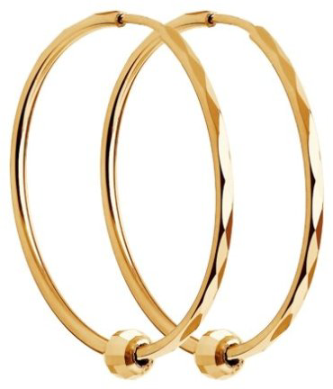 Серьги Diamant 51-124-01362-1 вес 2.23 г золото, без вставок купить,209713