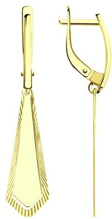 Серьги Diamant 53-121-01054-1 вес 2.756 г золото, без вставок купить,204936