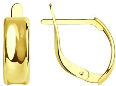 Серьги Diamant 53-120-01036-1 вес 1.72 г золото, без вставок купить,119057