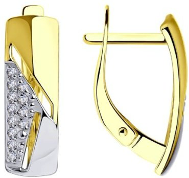 Серьги Diamant 53-120-00265-1 вес 2.412 г золото, фианит купить,175479