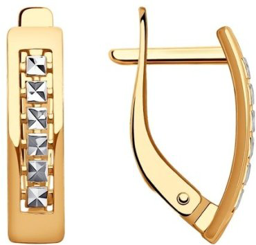 Серьги SOKOLOV 0200075 вес 2.385 г золото, фианит купить,199885