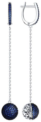 Серьги SOKOLOV 94022671 вес 6.81 г серебро, фианит купить,120618