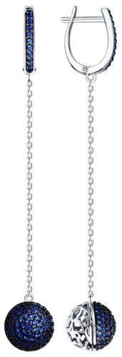 Серьги SOKOLOV 94022671 вес 6.81 г серебро, фианит купить,120618