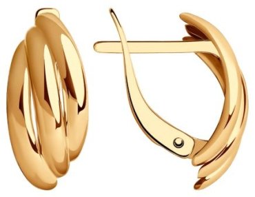Серьги Diamant 51-120-01310-1 вес 1.77 г золото, без вставок купить,205200