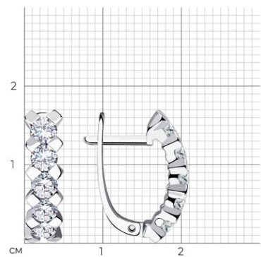 Серьги SOKOLOV 028807 вес 3.36 г золото, фианит купить,298866