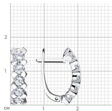 Серьги SOKOLOV 028807 вес 3.36 г золото, фианит купить,298866