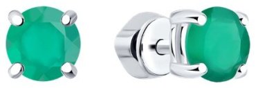 Пусеты SOKOLOV 92022497 вес 1.77 г серебро, агат купить,113910