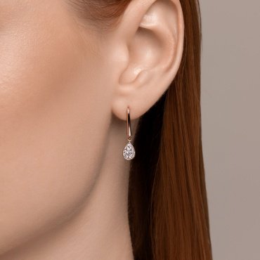 Серьги SOKOLOV 0200278 вес 2.89 золото, фианит купить,219999