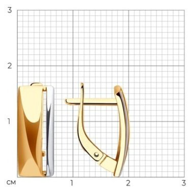 Серьги Diamant 51-120-02447-1 вес 2.5 г золото, без вставок купить,215249
