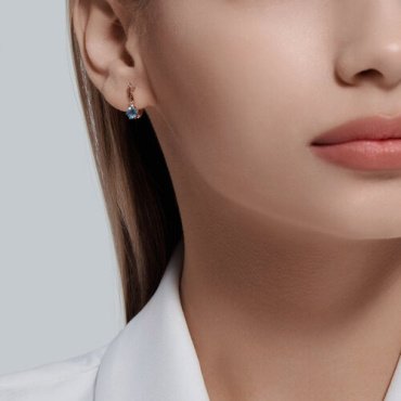 Серьги SOKOLOV 728605 вес 1.65 г золото, топаз купить,NaN