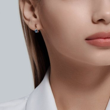 Серьги SOKOLOV 728605 вес 1.65 г золото, топаз купить,NaN