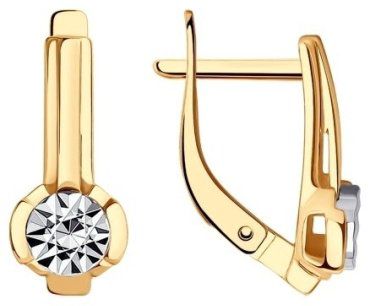 Серьги Diamant 51-120-01016-1 вес 3 г золото, без вставок купить,224895